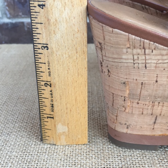 Franco Sarto Leather T-Strap Wedges - Picture 8 of 8